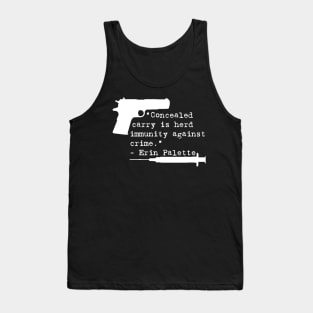 Herd Immunity, White Text Tank Top